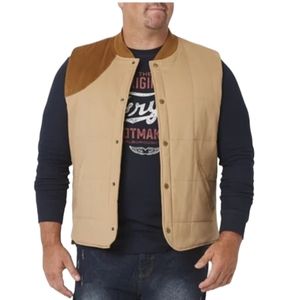 Frye and Co Men's Big and Tall Tan Quilted Vest Size XXL NWOT